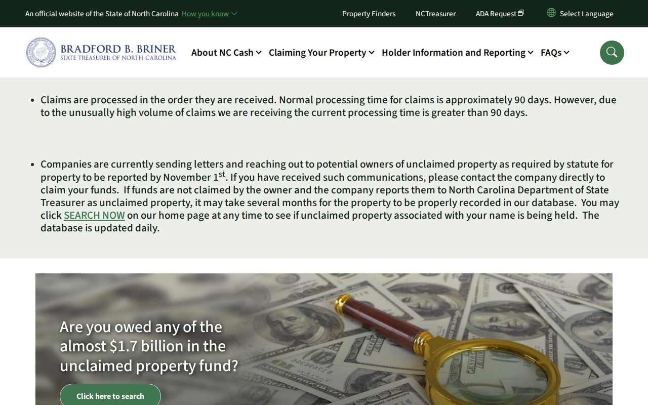 Union County residents directory NCCash name search source